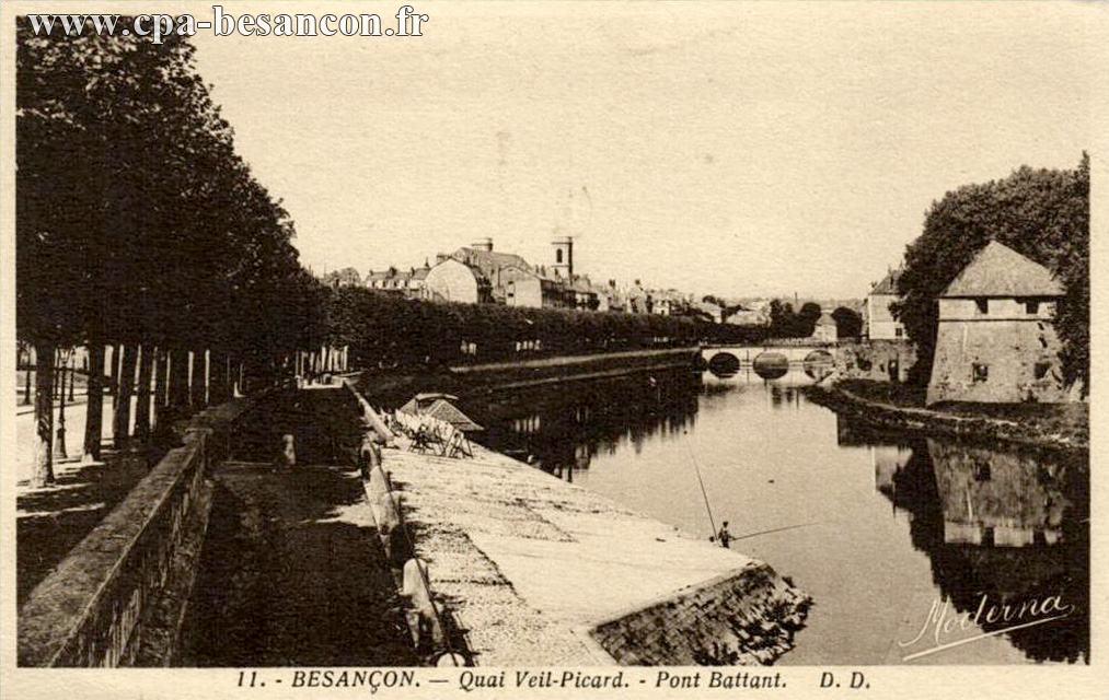 11. - BESANÇON. - Quai Veil-Picard. - Pont Battant.